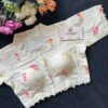 Vibrant Pink & Yellow Work Design Blouse