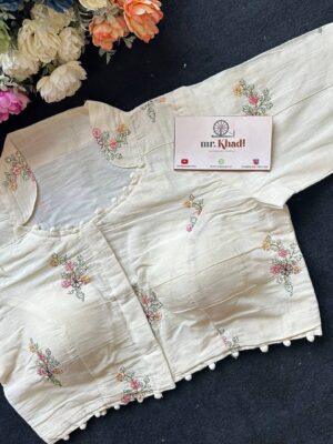 Elegant Black Work Flower Designer Blouse