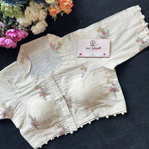 Elegant Black Work Flower Designer Blouse