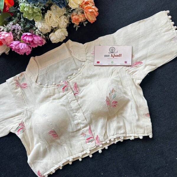 Elegant Pink Designer Work Blouse