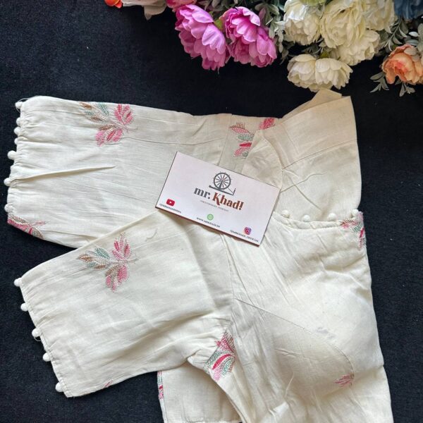 Elegant Pink Designer Work Blouse - Image 3