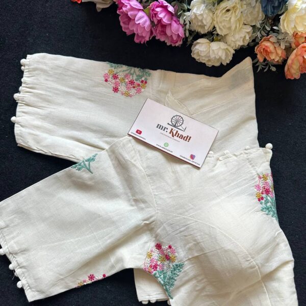 Elegant Pink and Green Work Blouse - Image 2