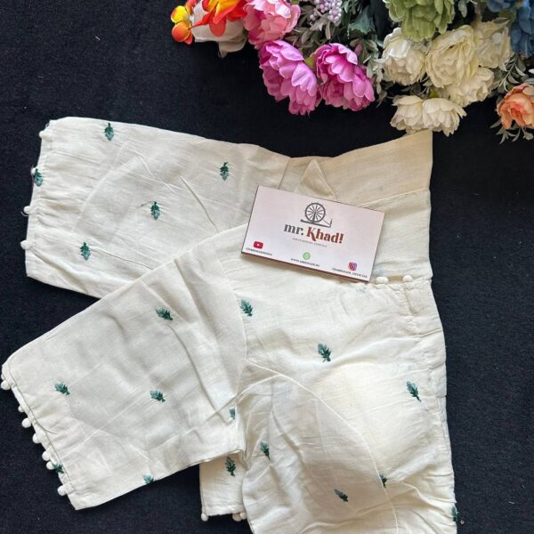 Pure Camric Khadi Cotton Designer Blouse - Image 3