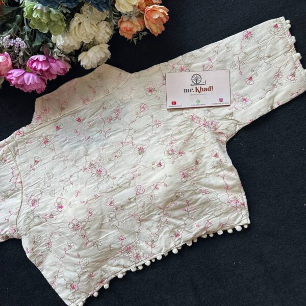Premium Pure Camric Khadi Cotton Blouse - Image 2