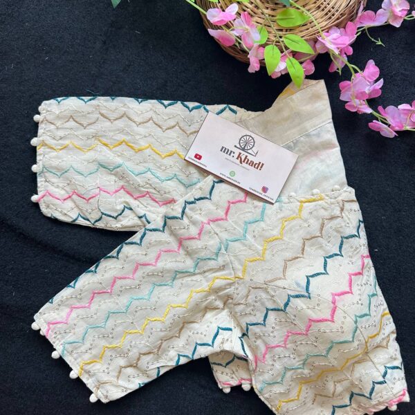 Pure Camric Khadi Cotton Blouse - Image 2