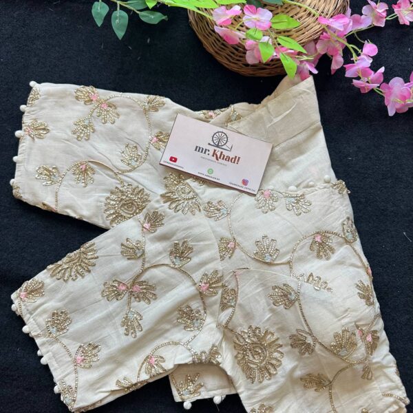 Gota Patti Work Designer Blouse - Image 3