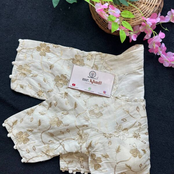 Golden Designer Blouse - Image 3