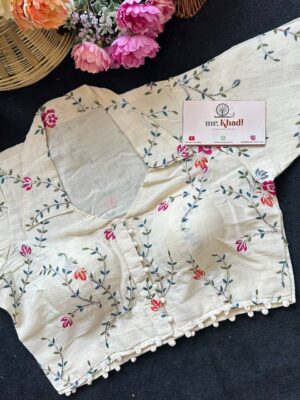 Pure Camric Khadi Cotton Blouse