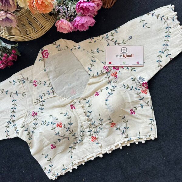 Pure Camric Khadi Cotton Blouse