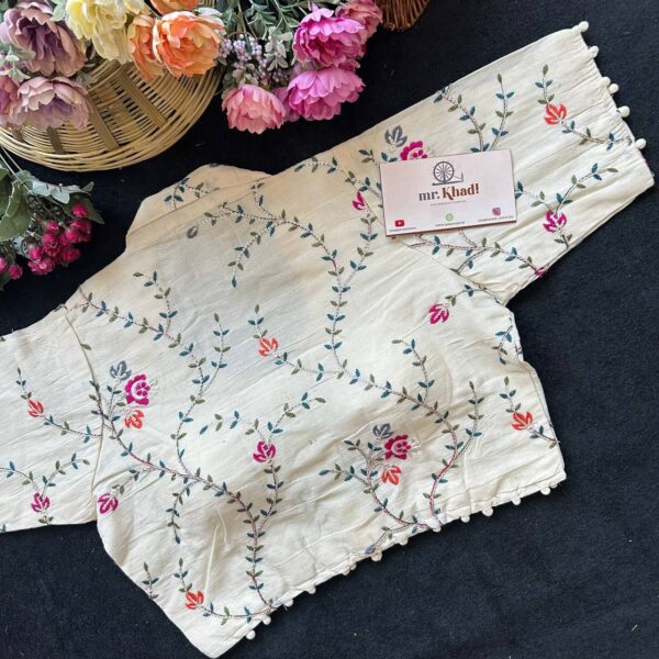 Pure Camric Khadi Cotton Blouse - Image 2