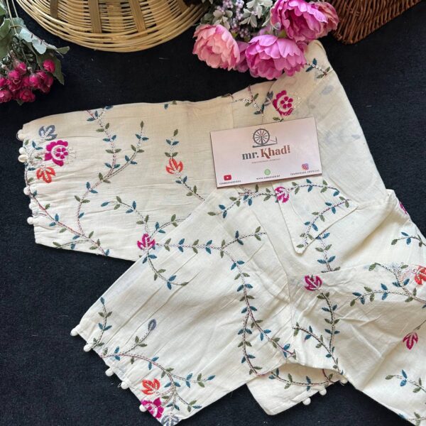Pure Camric Khadi Cotton Blouse - Image 3