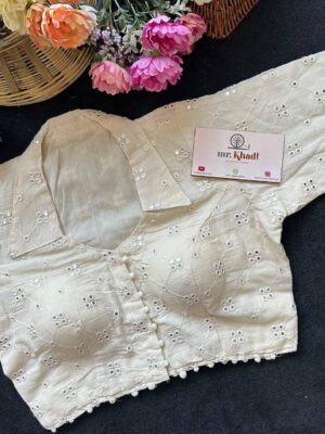 Mirror Work Desginer Collar Neck Blouse