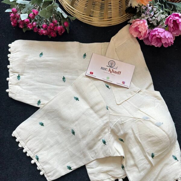 Blue Butti Work Designer Blouse - Image 3