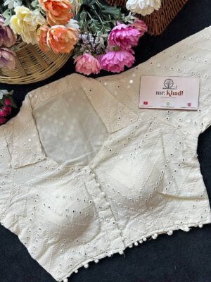 Mirror Work Line Design Blouse