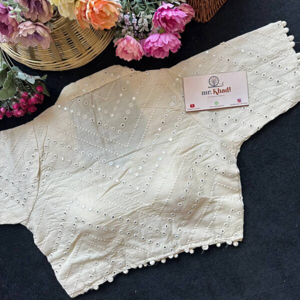 Mirror Work Line Design Blouse - Image 2