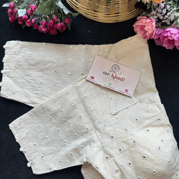 Elegant Floral Mirror Blouse - Image 2