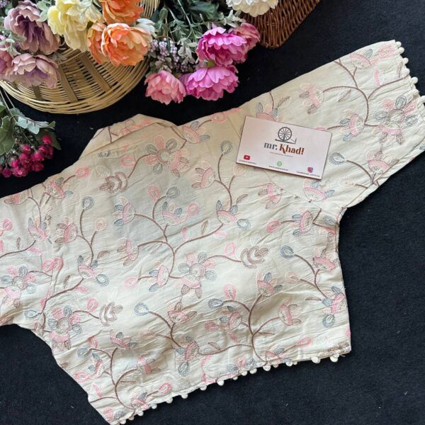 Elegant Pink Designer Blouse - Image 2