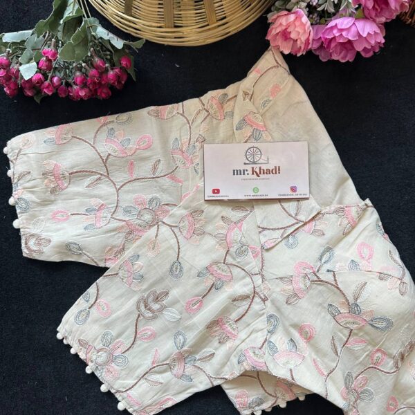Elegant Pink Designer Blouse - Image 3