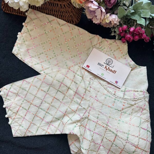 Chex Colorful Sequence Work Blouse - Image 2