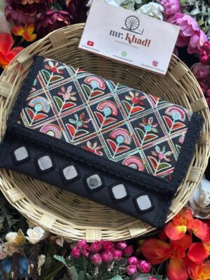 Handmade Black Multi-Design Bag