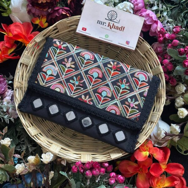 Handmade Black Multi-Design Bag