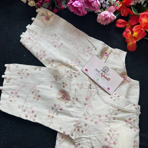 Elegant Pink Designer Blouse - Image 3