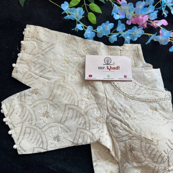 Designer Sequence Work Blouse - Image 2