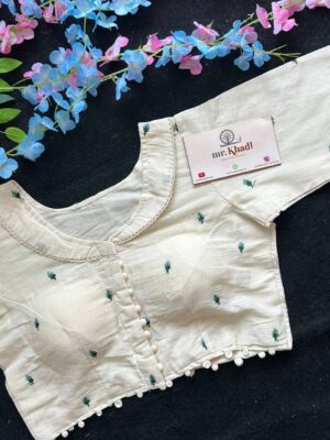 Green Buti Work Blouse