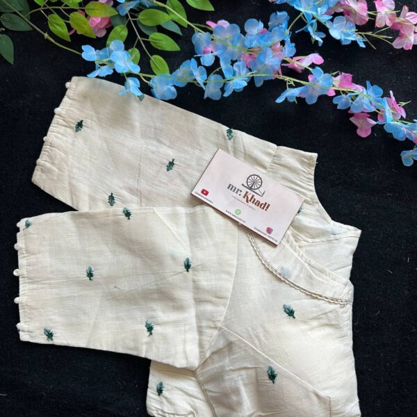 Green Buti Work Blouse - Image 3