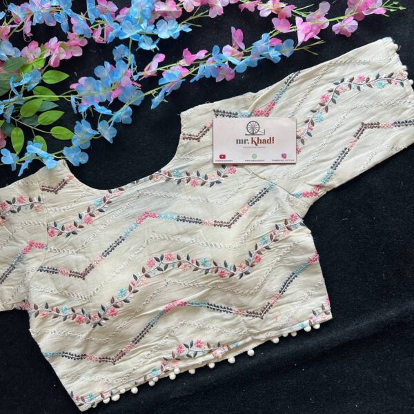 Colorful Designer Diable Blouse - Image 3