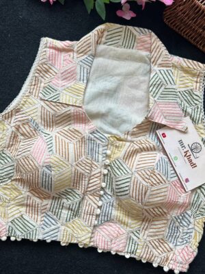 Khadi Collar Sleeveless Blouse