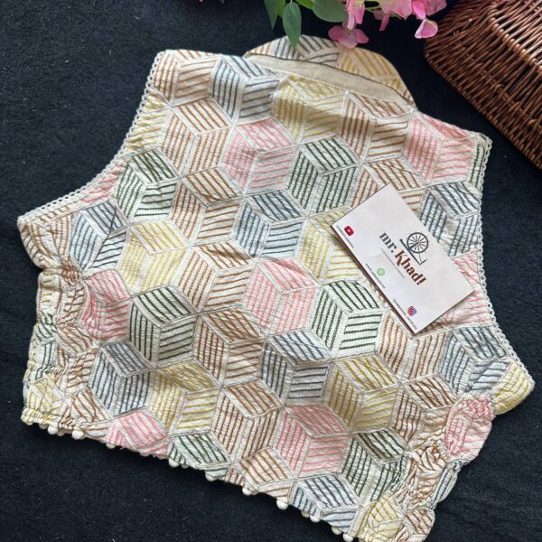 Khadi Collar Sleeveless Blouse - Image 2