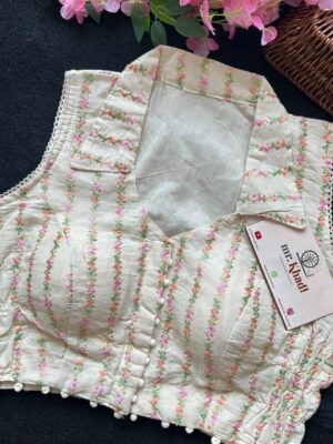 Khadi Collar Designer Blouse