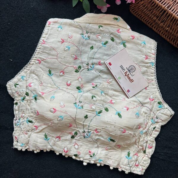 Designer Khadi Cotton Blouse - Image 3