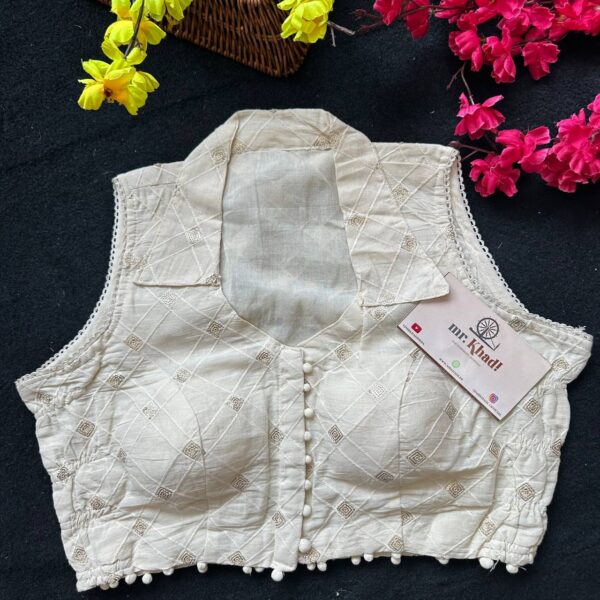 Designer Khadi Cotton Blouse