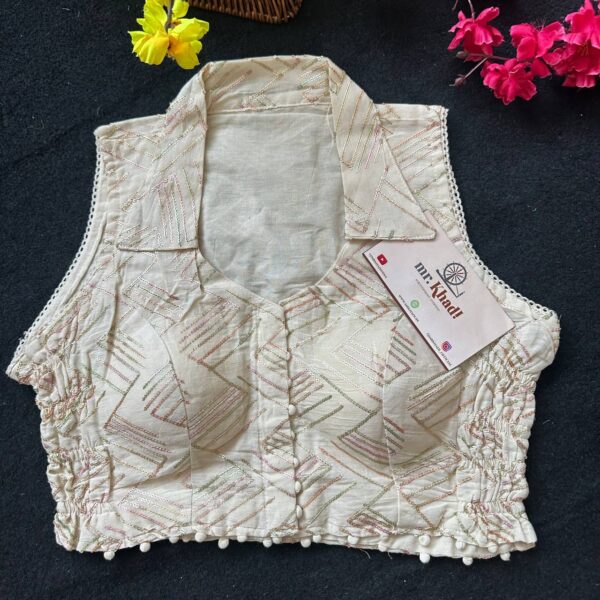 Designer Khadi Cotton Blouse