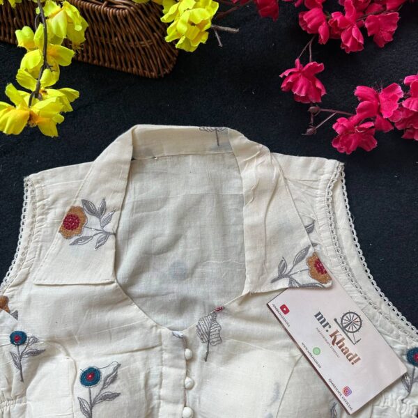 Premium Stretchable Khadi Blouse - Image 3