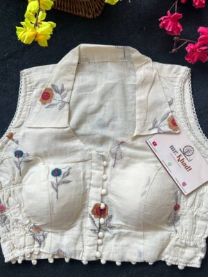 Premium Stretchable Khadi Blouse
