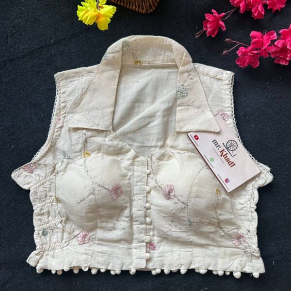 Elegant Stretchable Khadi Blouse