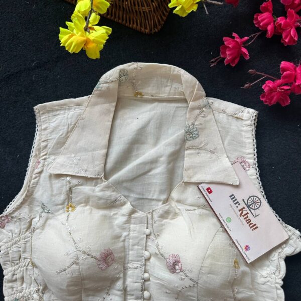 Elegant Stretchable Khadi Blouse - Image 2