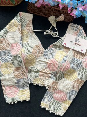 Khadi Cotton Full Seleeve Desginer Blouse