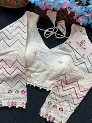 Khadi Cotton Colorful Seleeve Desgin Blouse