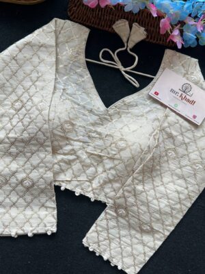 Khadi Cotton Sequnce Work Blouse