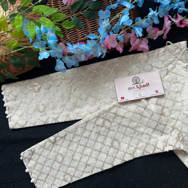 Khadi Cotton Sequnce Work Blouse - Image 2
