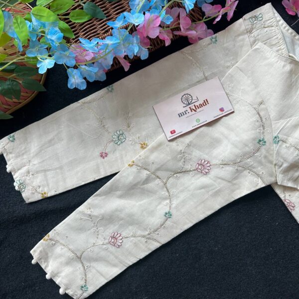 Khadi Cotton Flower Desgin Blouse - Image 2