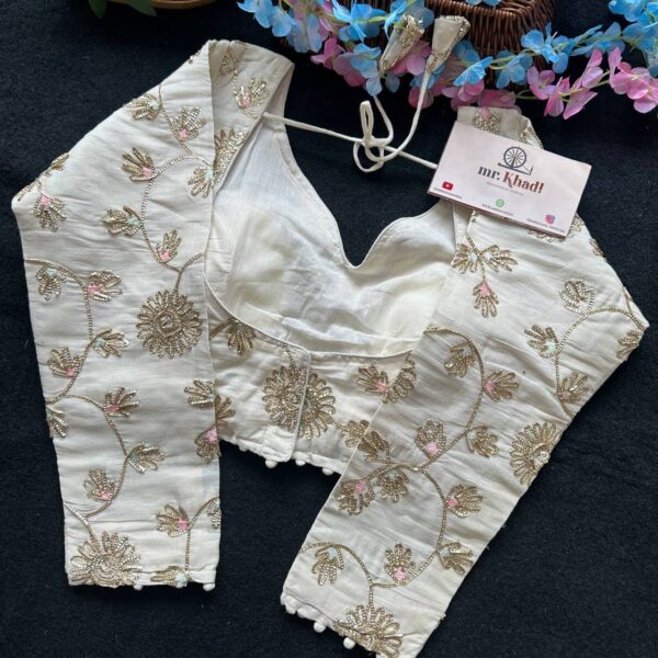 Khadi Cotton Gotta Patti Blouse - Image 2
