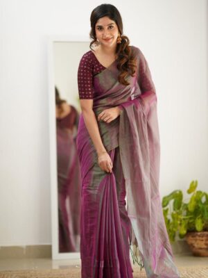 Tissue Cotton New Look Saree