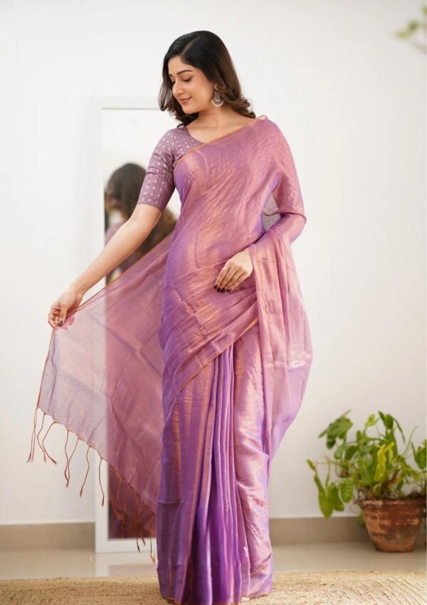 Tissue Cotton Elegance Saree - Image 9