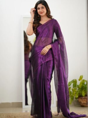 Premium Tissue Cotton Saree Running