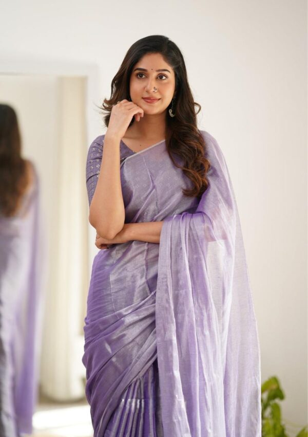 Tissue Cotton Elegance Saree - Image 3